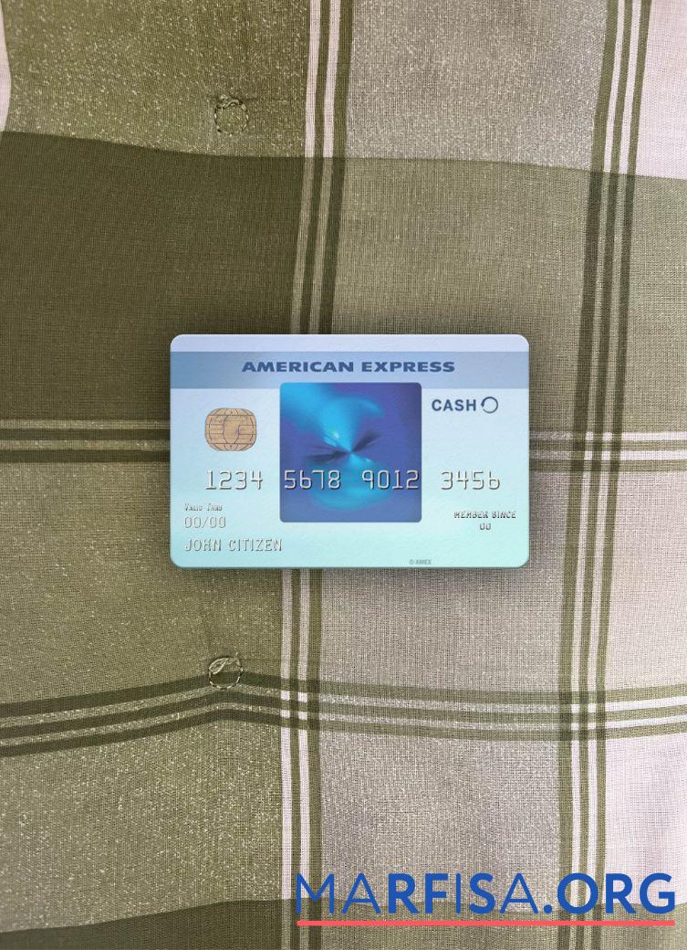 Realistic USA California BlueVine bank Blue Cash Everyday® Card from AMEX photolook front template